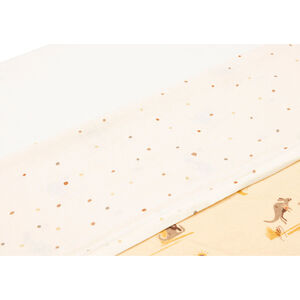 Drap-housse berceau 75X100CM Kangaroots & Dusty Dots 