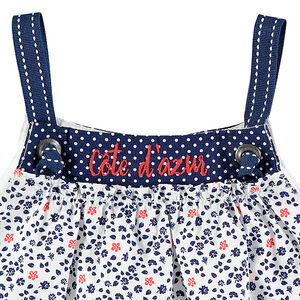 Tunique à bretelles avec fleurs imprimées all-over 