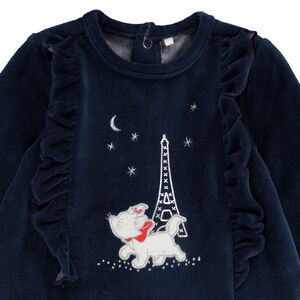 Dors-bien en velours avec patch Marie Disney pour bébé fille 