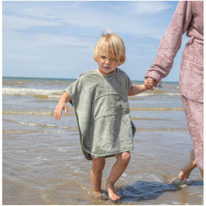Poncho de bain Col-V bambou Frosted Almond 2-4 ans 