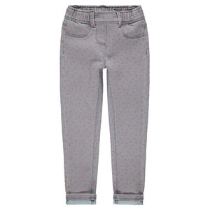 Jegging surteint avec fleurs imprimées all-over 