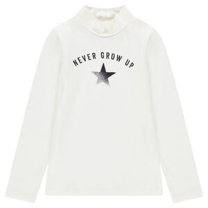 Junior - Sous-pull col roulé en jersey print étoile 