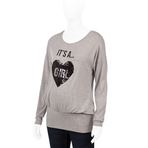 Tee-shirt de grossesse à sequins magiques "It's a Girl" 