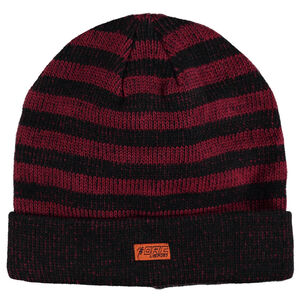 Bonnet à rayures en maille twistée 