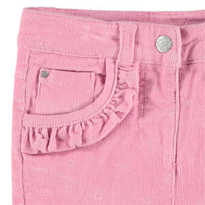 Pantalon en velours milleraies avec coeurs dorés all-over 