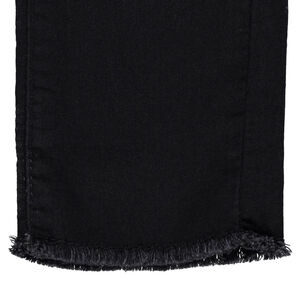 Jeans effet used et crinkle avec finition frangée 