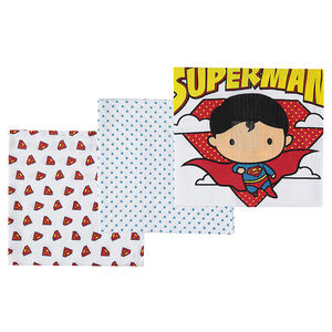 Set de 3 langes en tétra JUSTICE LEAGUE - CHIBI 