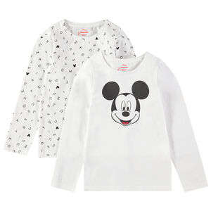 Lot de 2 maillots de corps manches longues print Mickey Disney 