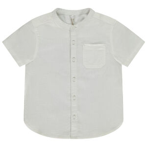 Chemise manches courtes unie à col mao pour bébé garçon 