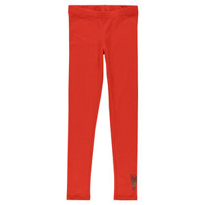 Junior - Legging long rouge printé 