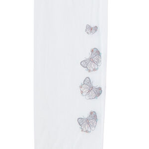 Collant uni avec papillons printés et sequins 