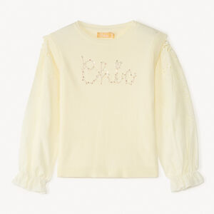 Pull 2-en-1 à manches longues fantaisie fille 