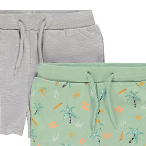 Lot de 4 bermudas en jersey imprimé palmiers pour bébé garçon 