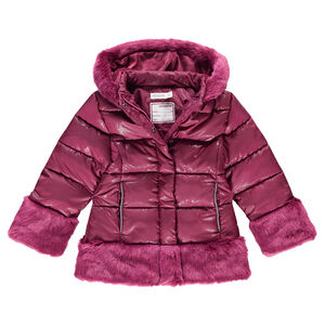 Parka matelassée doublée sherpa avec détails en fausse fourrure 