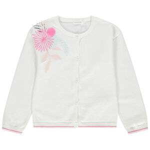 Gilet en tricot à motif floral brodé 