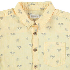 Chemise manches courtes imprimée palmiers all-Over 