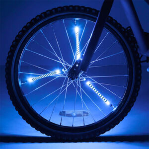 Éclairage Tube Led rayons de vélo SpinBrightz Motif Bleu 