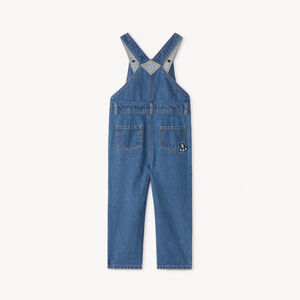 Salopette longue en jean motif baleine pour bébé garçon 