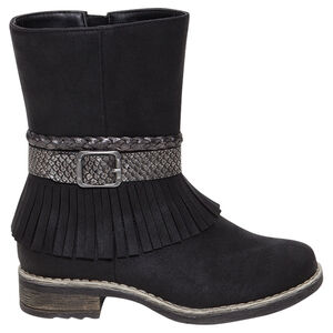 Bottines à franges et lanières fantaisie 