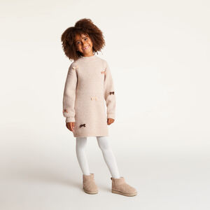 Robe en tricot manches longues fille  