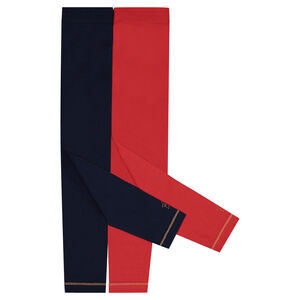 Lot de 2 leggings en jersey unis avec print doré 