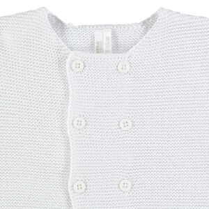 Gilet uni en maille à double boutonnage 