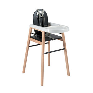 Chaise haute fixe Lili avec tablette amovible – Hybride Noir  