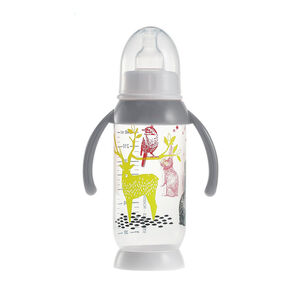 Biberon demi-lune avec poignées Bunny 240ml - Gris 