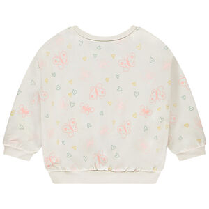 Sweat molleton oversize imprimé papillons pour bébé fille 
