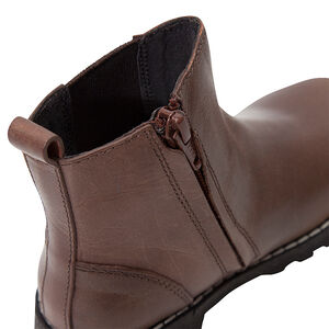 1/2 bottes en cuir à élastique et zip 