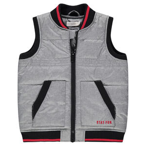 Doudoune sans manches avec poches et col esprit teddy 