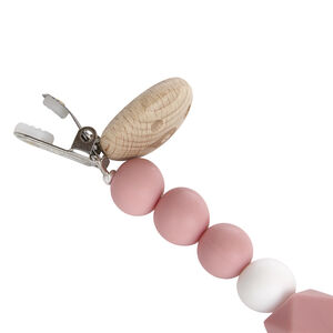 Attache sucette en silicone - Rose 