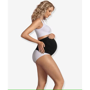 L - Ceinture de grossesse sans coutures avec support - Noir 