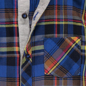 Chemise manches longues à carreaux avec poche 