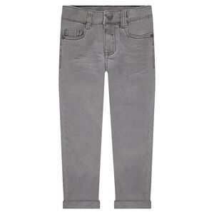 Pantalon effet crinkle avec poche à inscription reliéfée 