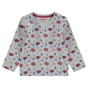 Sous-pull en jersey avec motif esprit bande dessinée all-over 