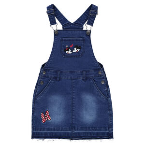 Robe salopette effet used avec Mickey et Minnie brodés Disney 