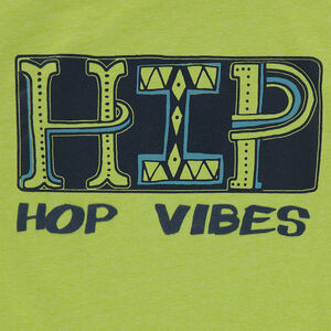 Pyjama en jersey bicolore avec print fantaisie sur le devant 