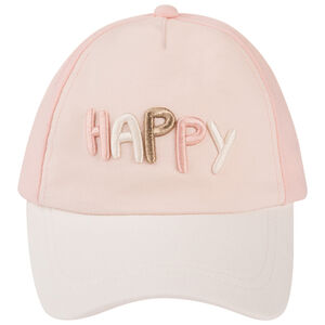 Casquette molleton à broderie 3D "Happy" pour bébé fille 