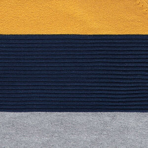 Junior - Pull en tricot fantaisie à capuche avec bandes contrastées 