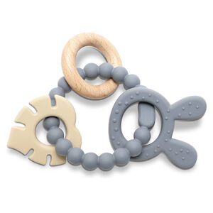 Anneau de dentition silicone Hêtre/Lapin Gris 