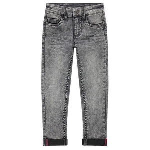 Jeans coupe skinny effet used et crinkle 