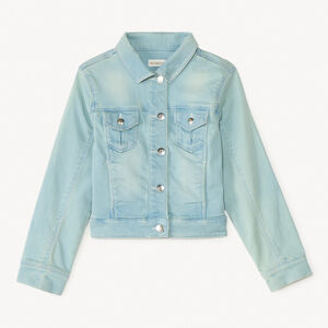 Veste effet jean à poches fille 