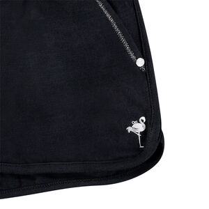 Short en jersey uni avec motif en foil argenté 