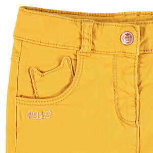 Pantalon uni doublé jersey avec poche forme chat 