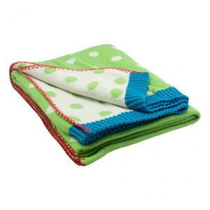 Couverture bébé à pois - Vert 