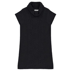 Junior - Robe manches courtes en tricot avec col roulé 