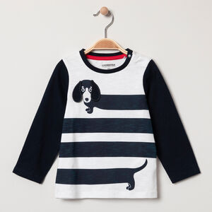 T-shirt manches longues print chien basset 