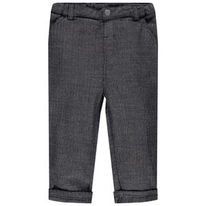 Pantalon en maille chevrons gris 