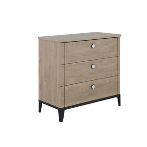 Commode 3 tiroirs Marcel Chêne & noir 